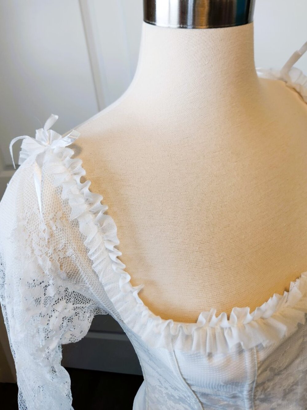 Steampunk Style Lace Off Shoulder Long Sleeve Corset Size XL - Picture 6 of 7